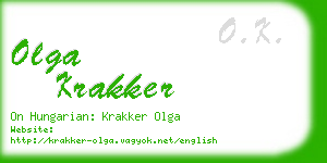 olga krakker business card